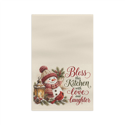 Snowman Blessing Kitchen Towel