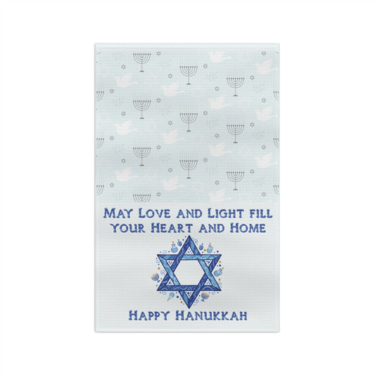 Love and Light Hanukkah Tea Towel