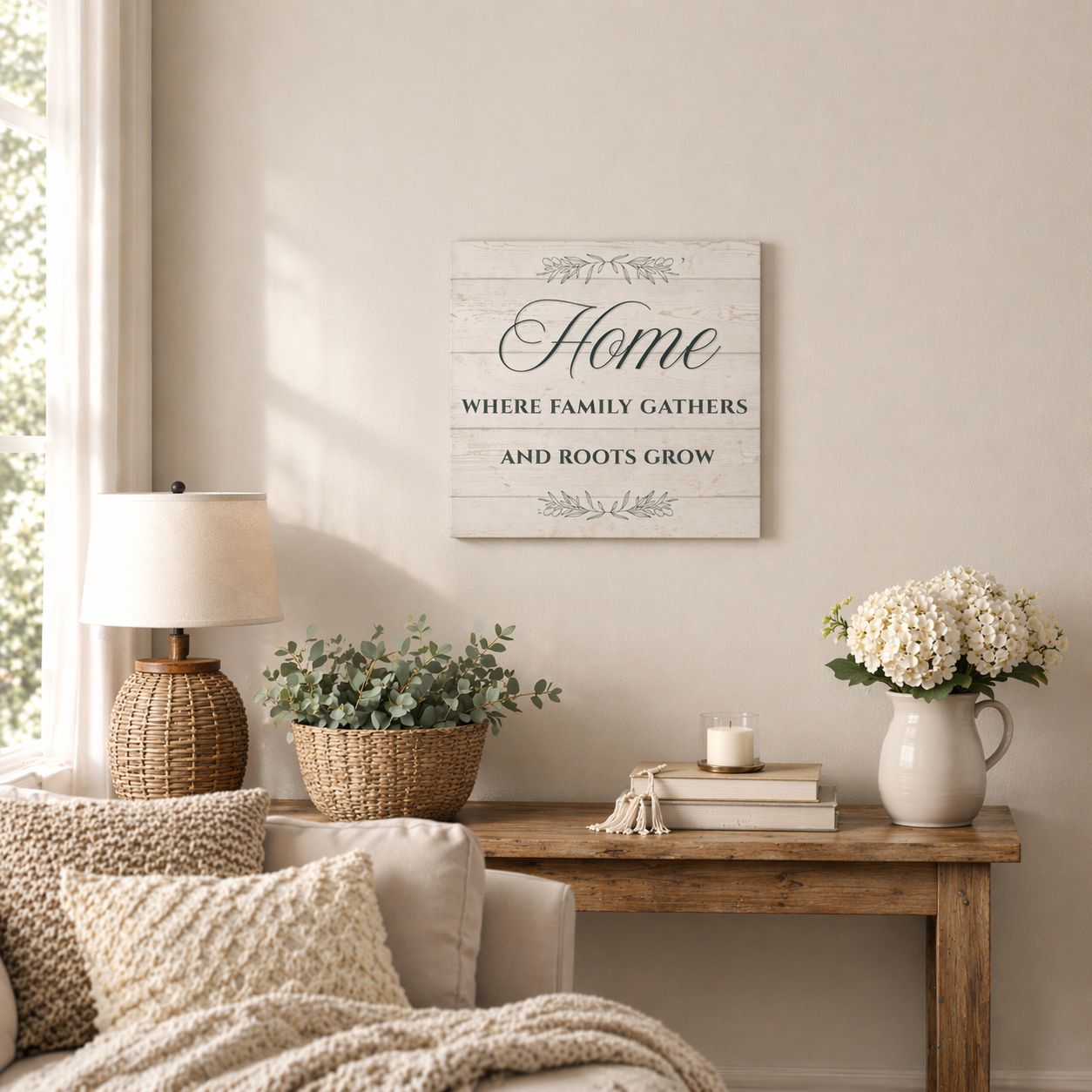 Home Where Family Gathers Canvas Wall Art