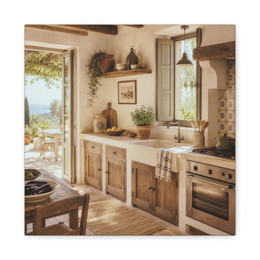 European Kitchen Retreat Canvas Wall Art