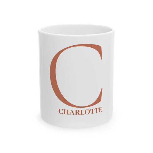 Signature Initial Mug in Terracotta