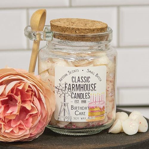 Birthday Cake Soy Gumdrop Melts Jar w/ Spoon