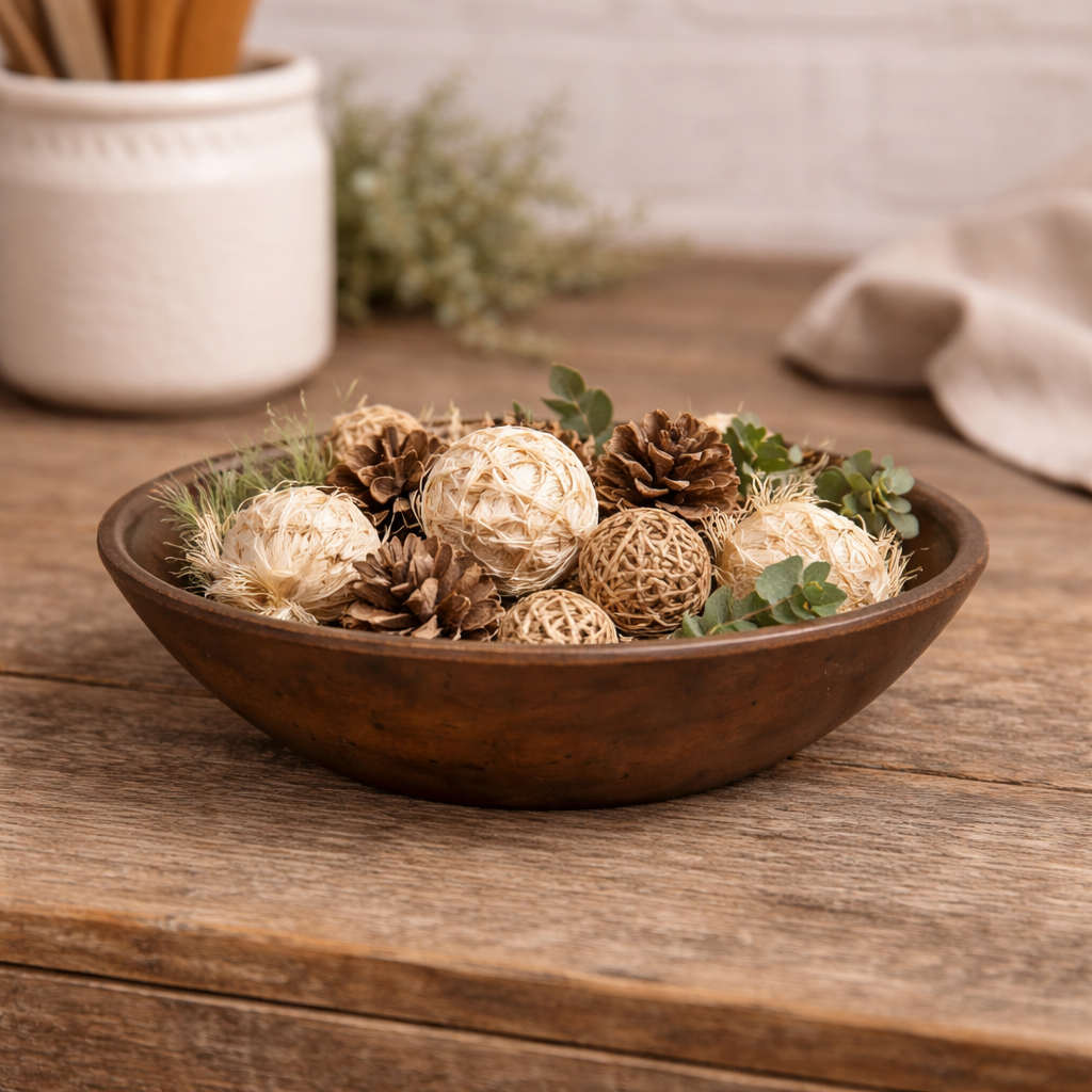 Treenware Wooden Shallow Bowl