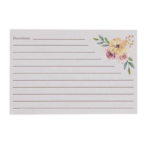 Floral Recipe Cards