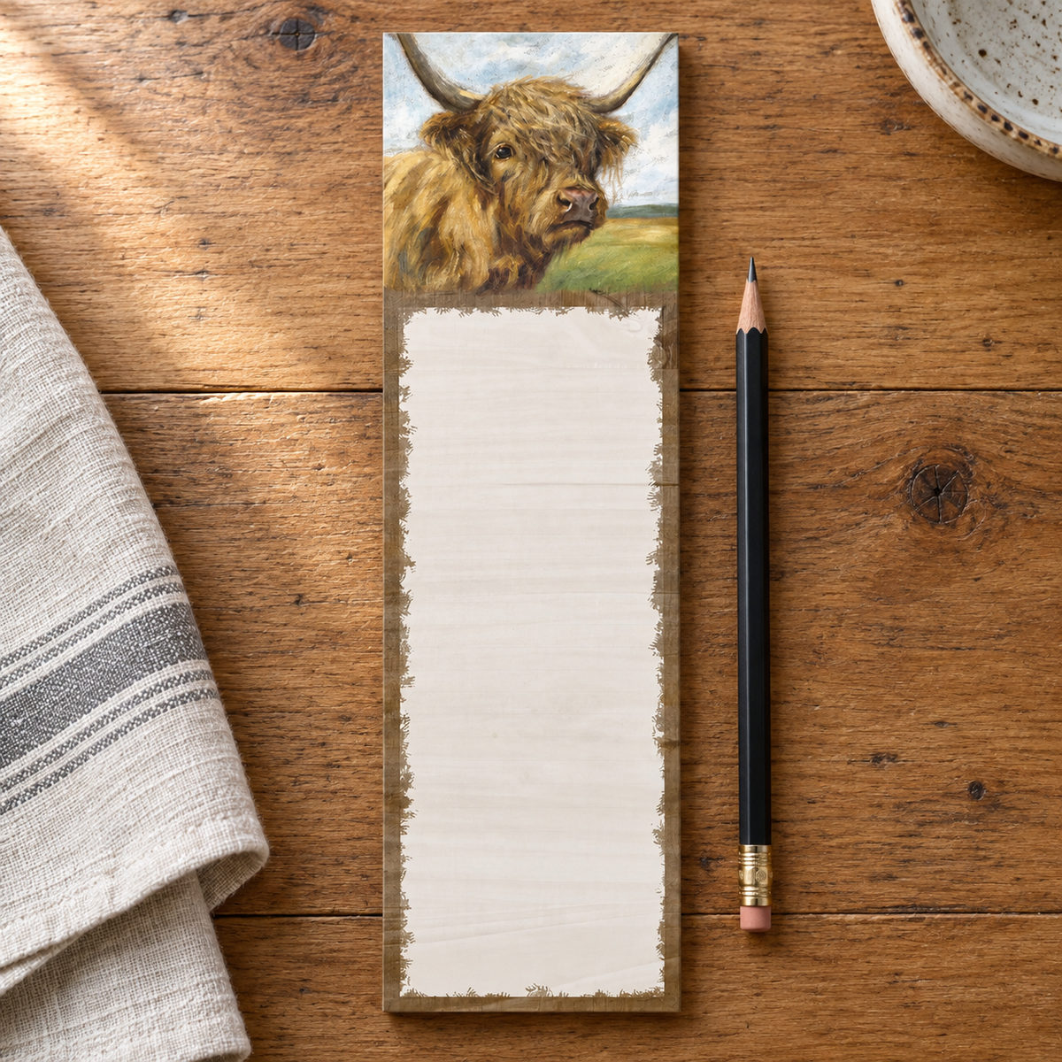 Highland Cow Magnetic List Pad