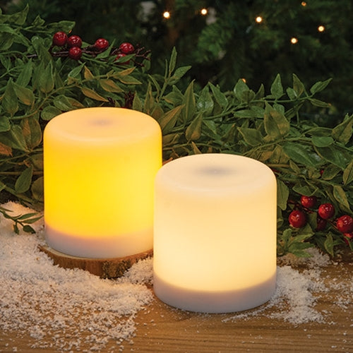 Amber Flame Illusion Pillar Candle