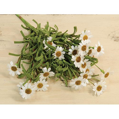 Mini Daisy Bush Stem in Cream, 18"