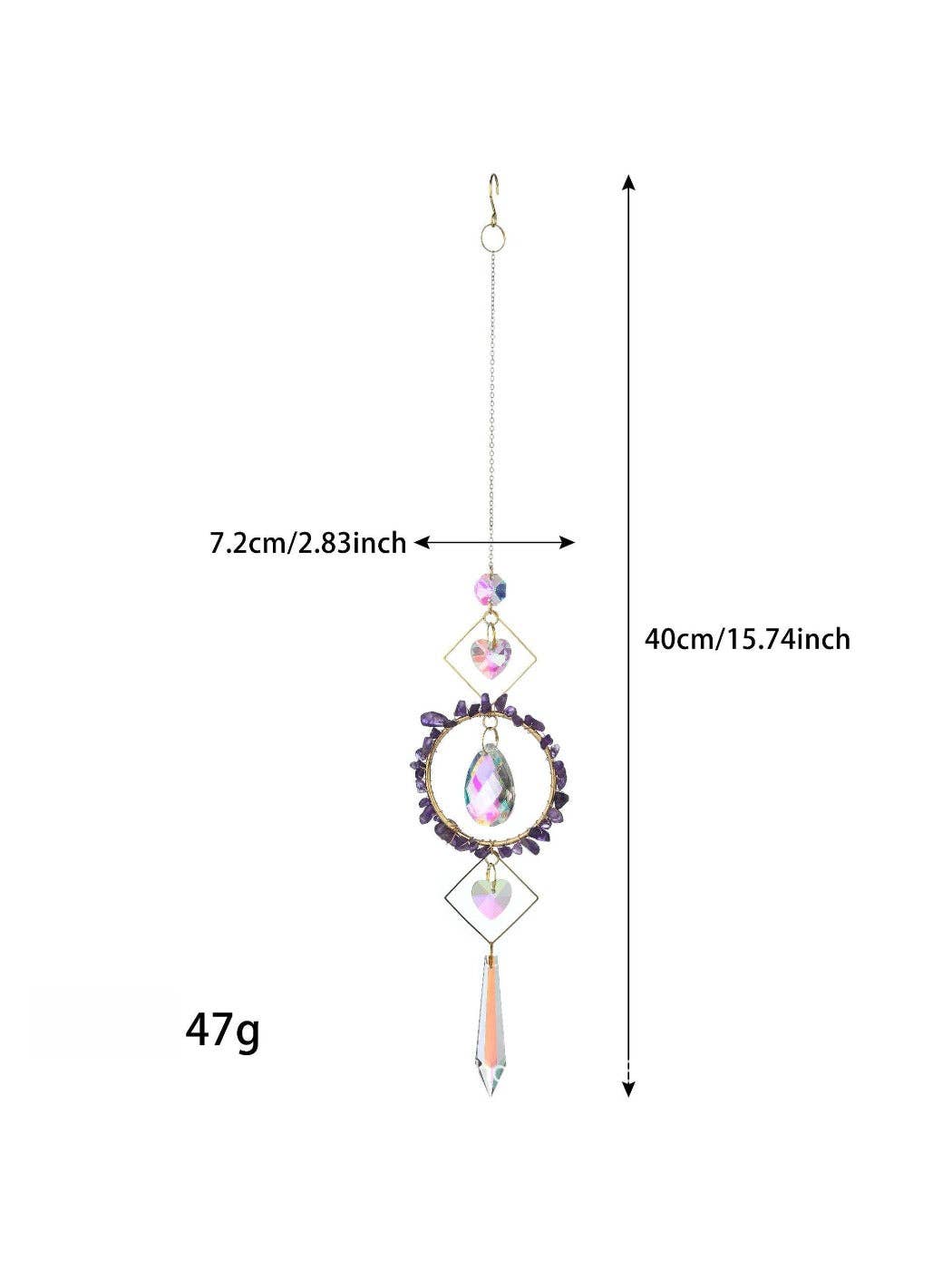 Sunlit Amethyst Wind Chime
