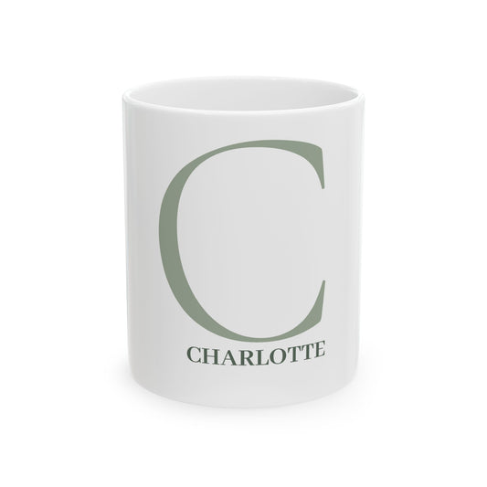 Signature Initial Mug in Sage