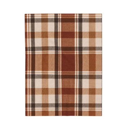 Tobacco + Cream Heritage Plaid Plush Throw