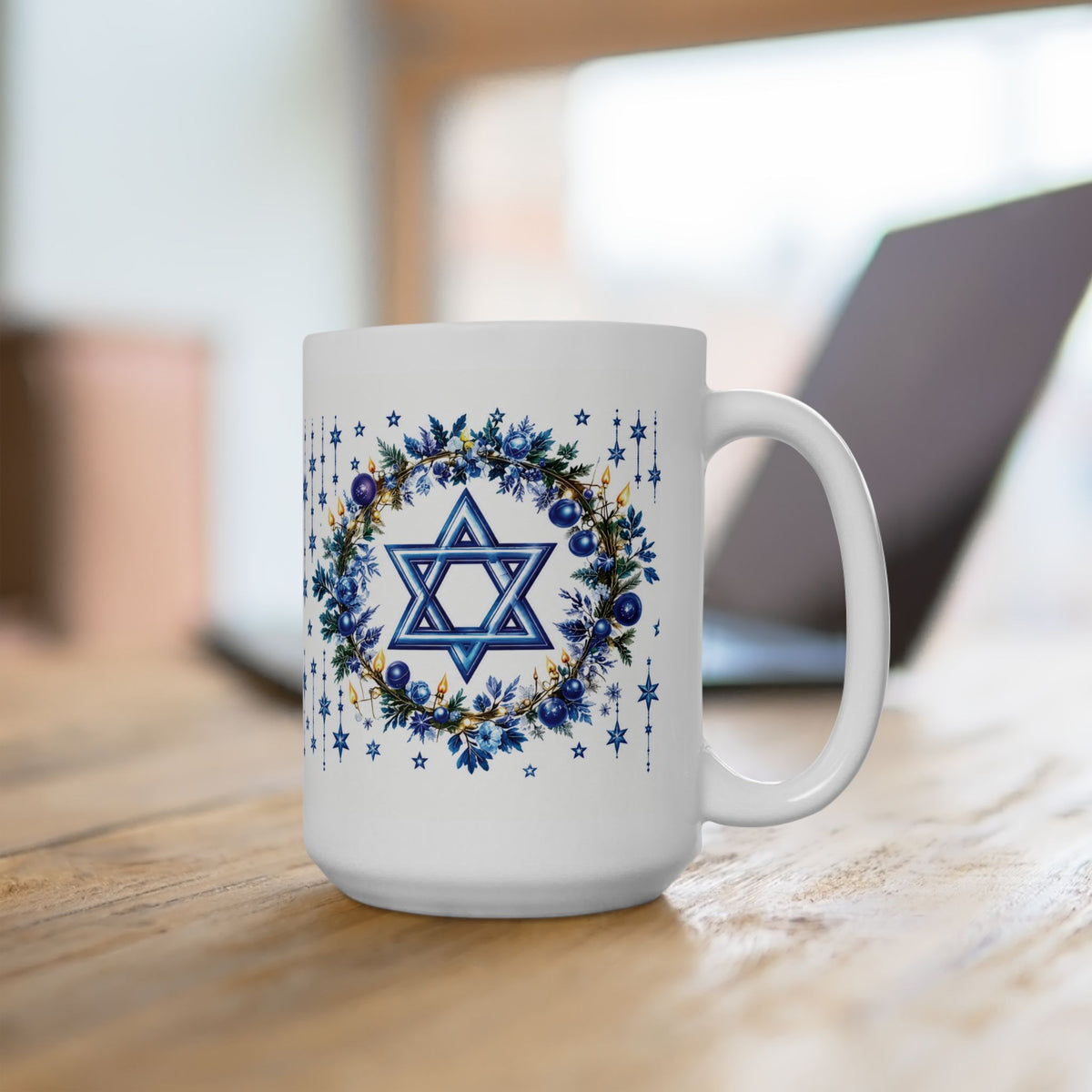 Star of David in Bloom Mug