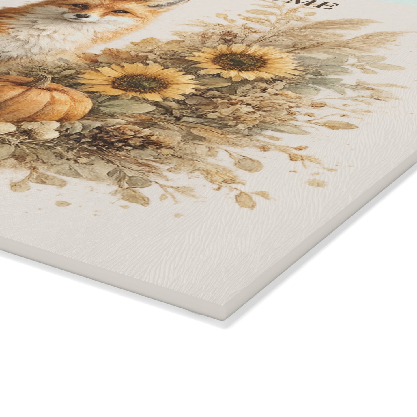 Woodland Welcome Personalized Glass Cutting Board