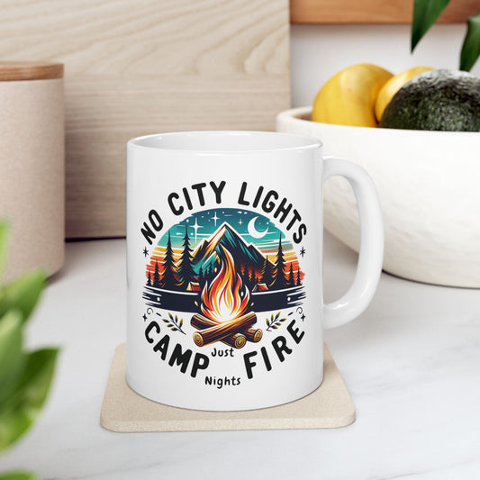 No City Lights, Campfire Nights Mug