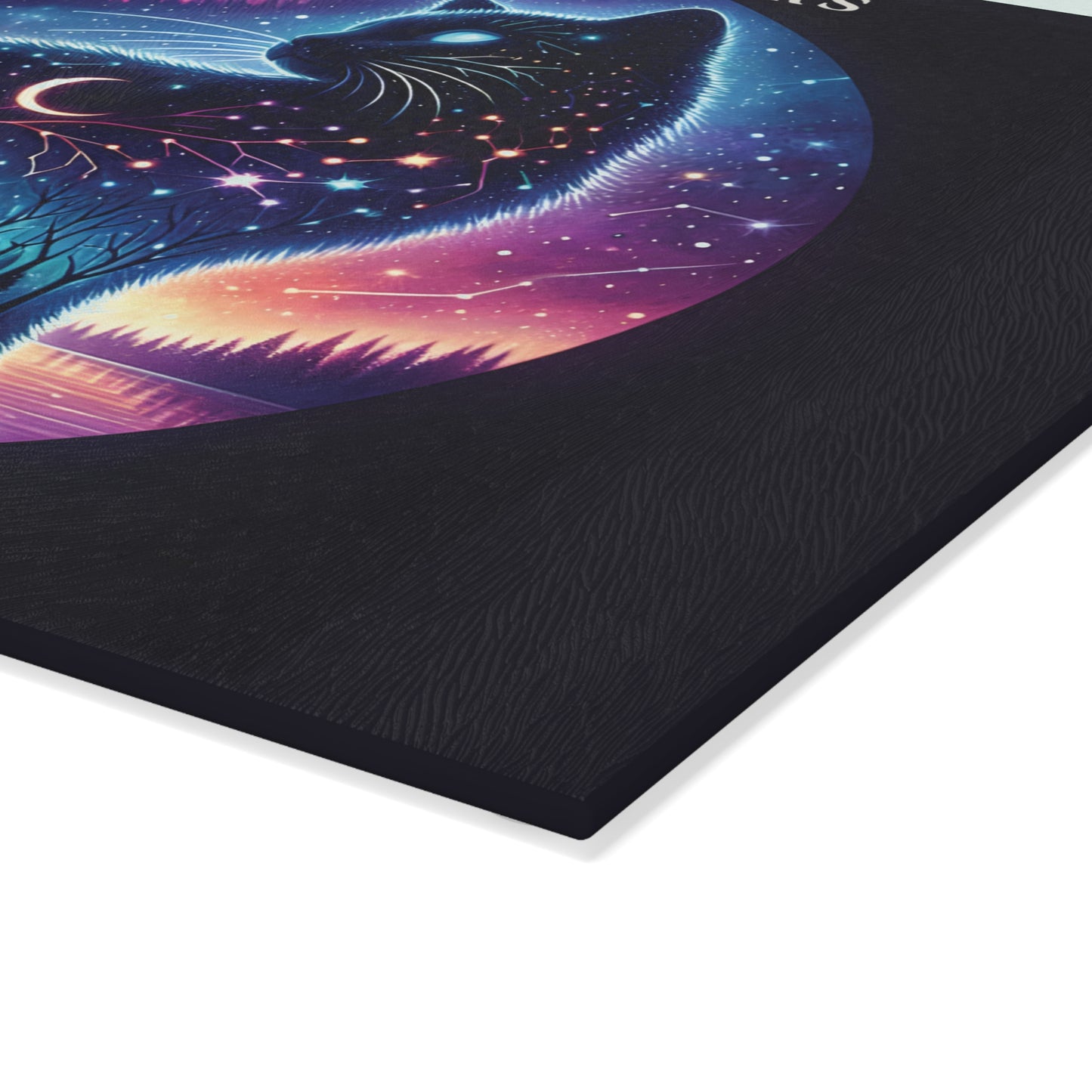 Midnight Whispers Glass Cutting Board