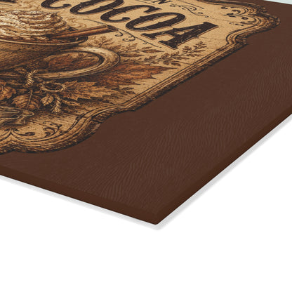 Old Mill Mercantile Vintage Hot Cocoa Glass Cutting Board