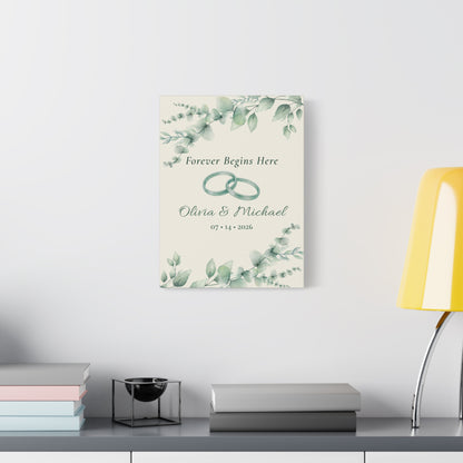 Two Lives Joined Personalized Canvas Wall Art