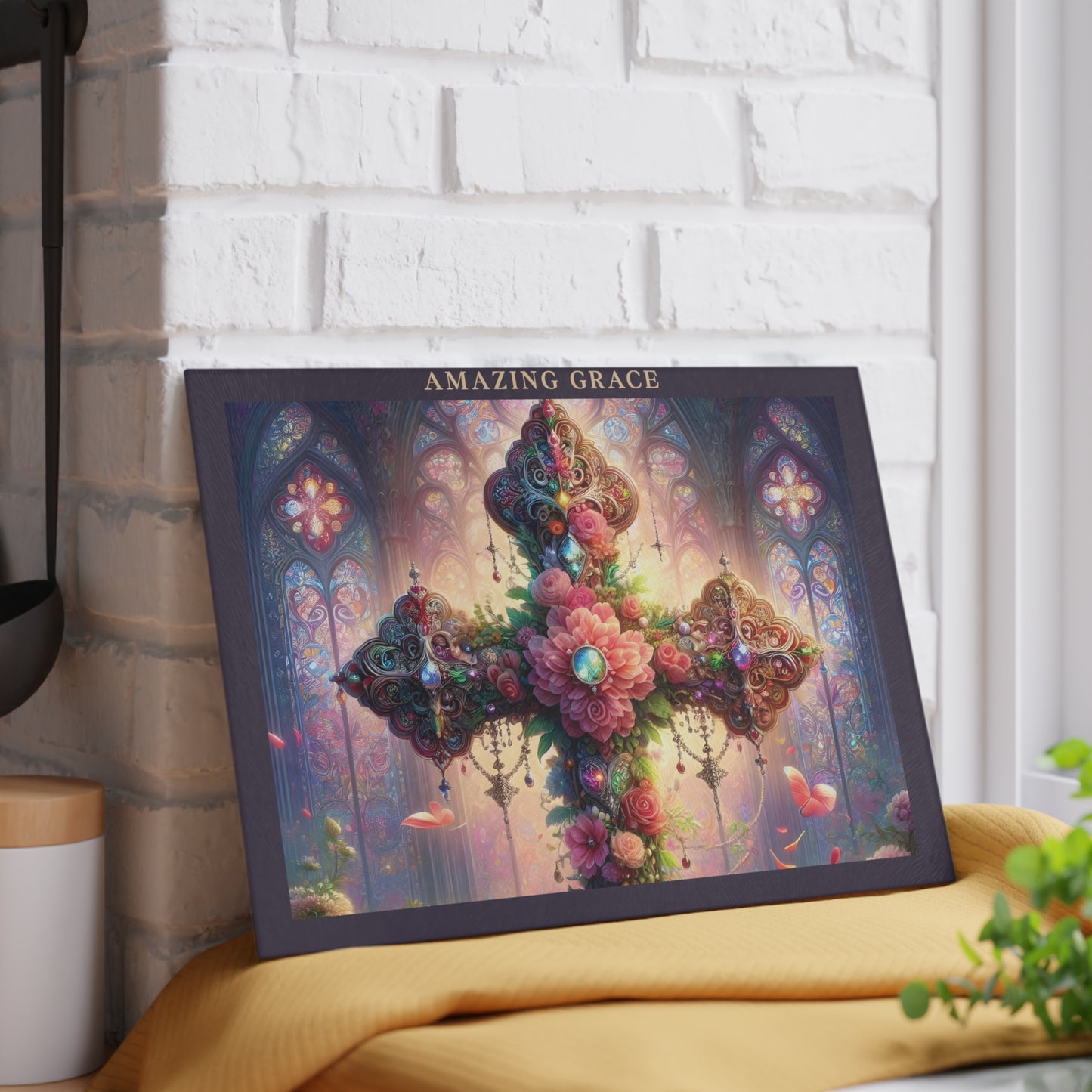Amazing Grace Glass Cutting Board