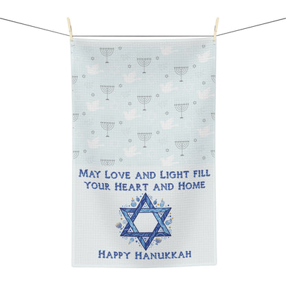 Love and Light Hanukkah Tea Towel
