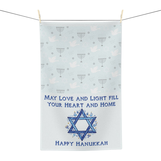 Love and Light Hanukkah Tea Towel