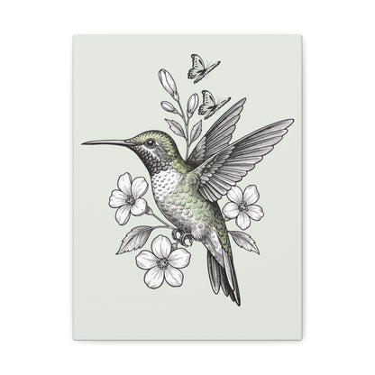 Hummingbird Garden Canvas Wall Art