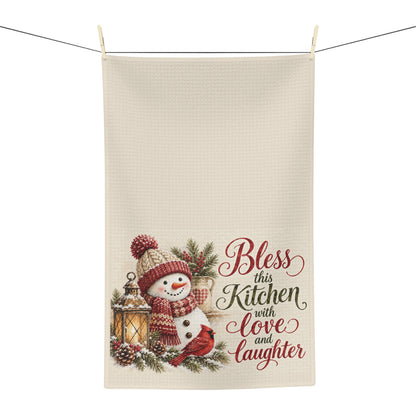 Snowman Blessing Kitchen Towel