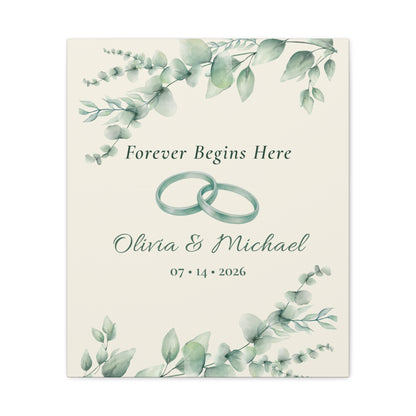 Two Lives Joined Personalized Canvas Wall Art