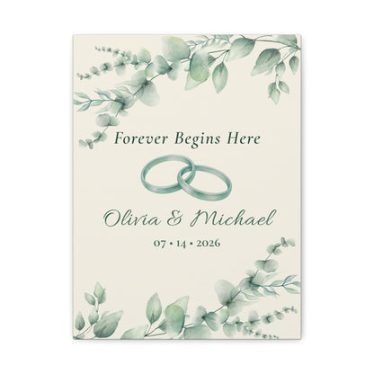 Two Lives Joined Personalized Canvas Wall Art
