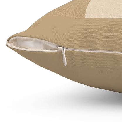 Cream + Camel Checkerboard Accent Pillow