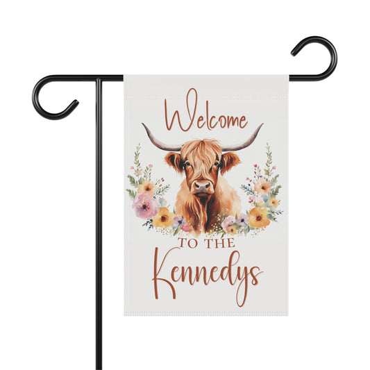 A Warm Welcome Personalized Garden Flag