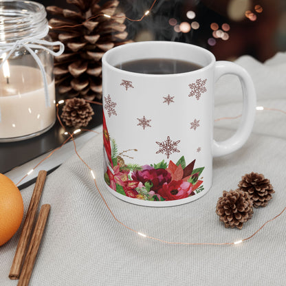Poinsettia Gnome Mug