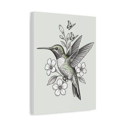 Hummingbird Garden Canvas Wall Art