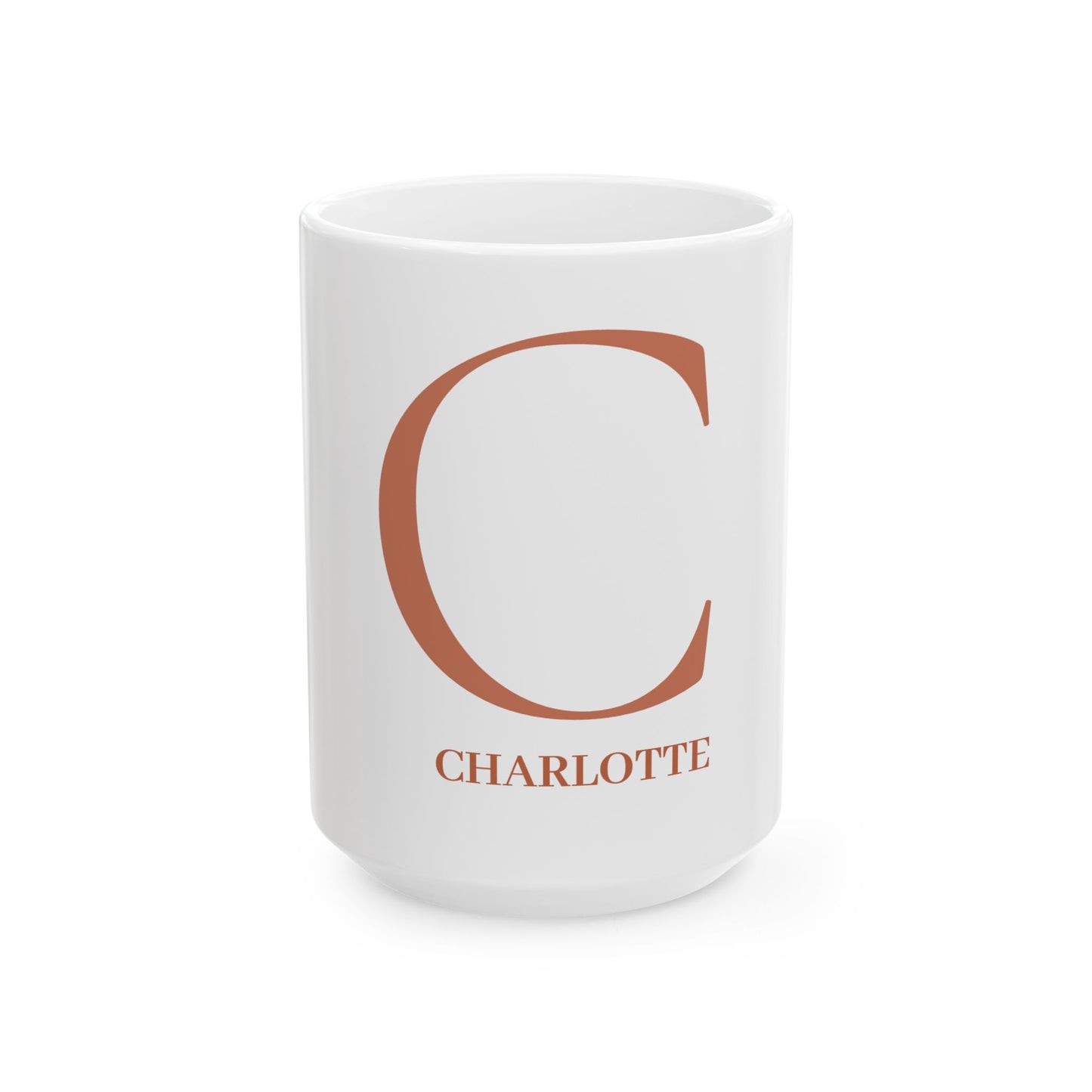 Signature Initial Mug in Terracotta