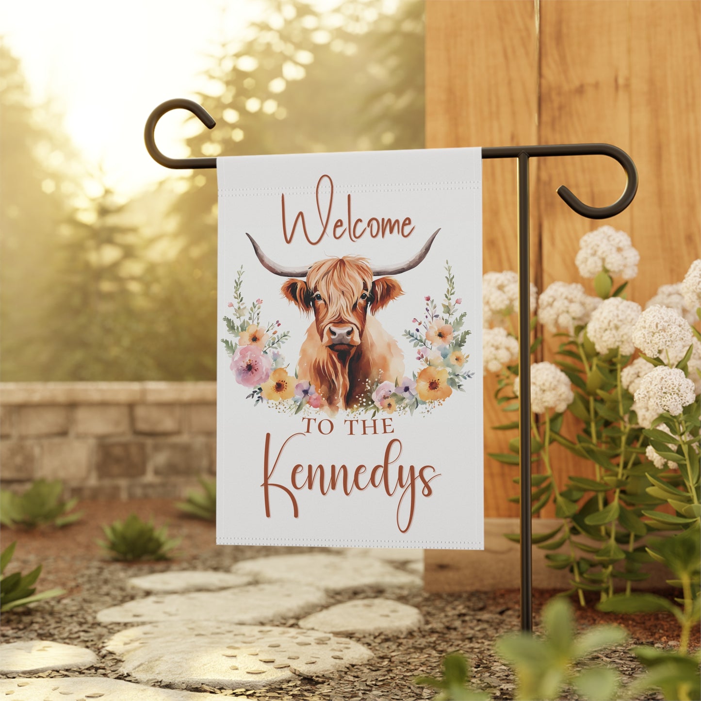 A Warm Welcome Personalized Garden Flag