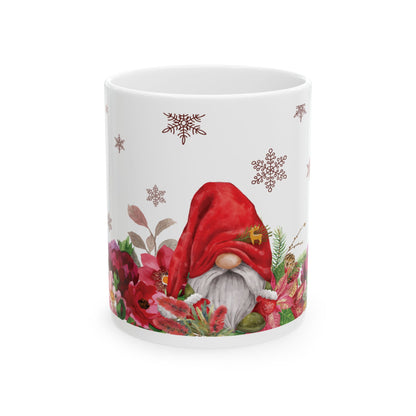 Poinsettia Gnome Mug
