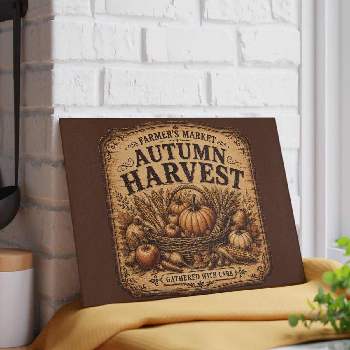 Old Mill Mercantile Autumn Harvest Glass Cutting Board