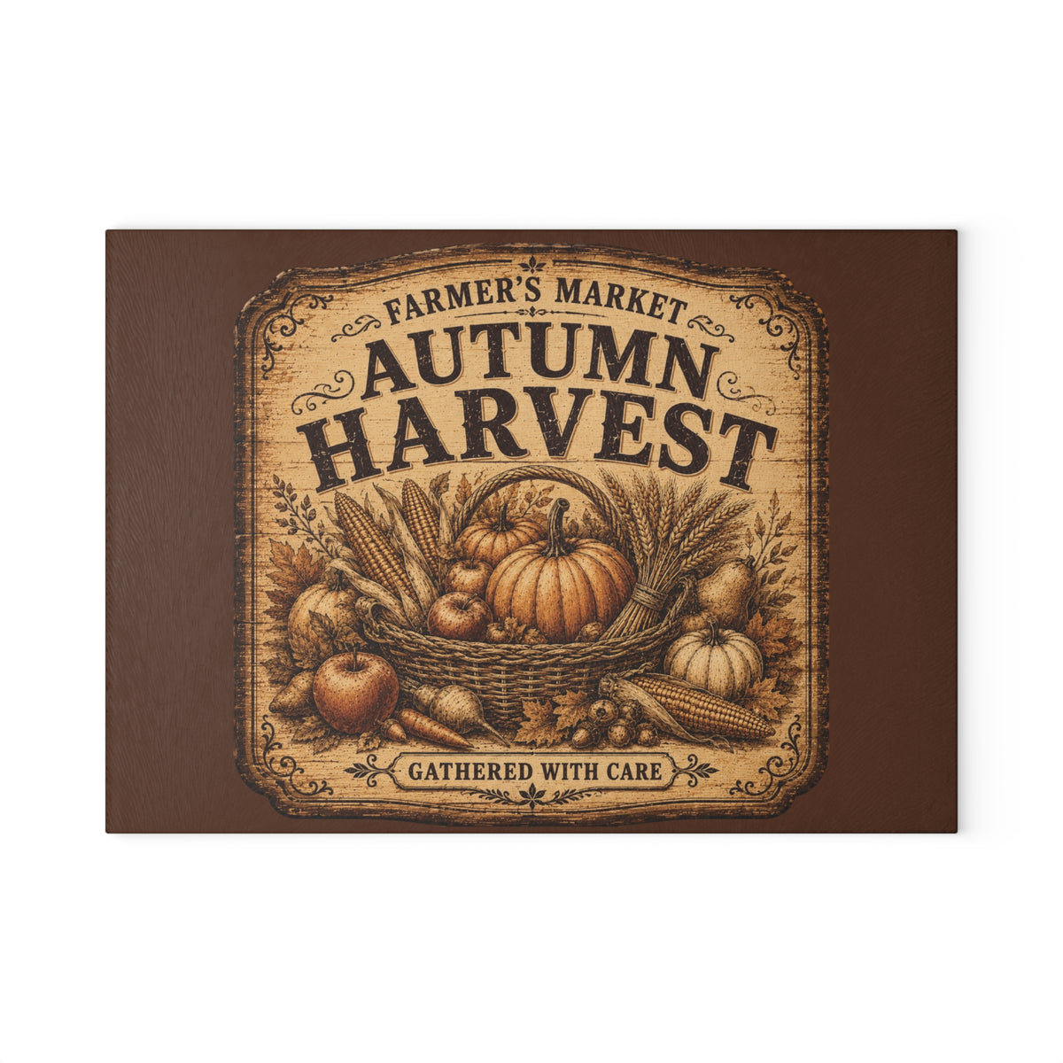 Old Mill Mercantile Autumn Harvest Glass Cutting Board