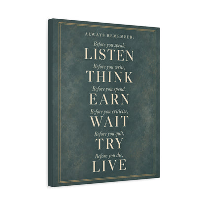 Always Remember Canvas Wall Art