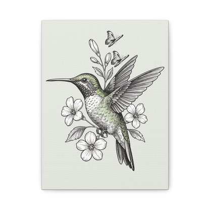 Hummingbird Garden Canvas Wall Art