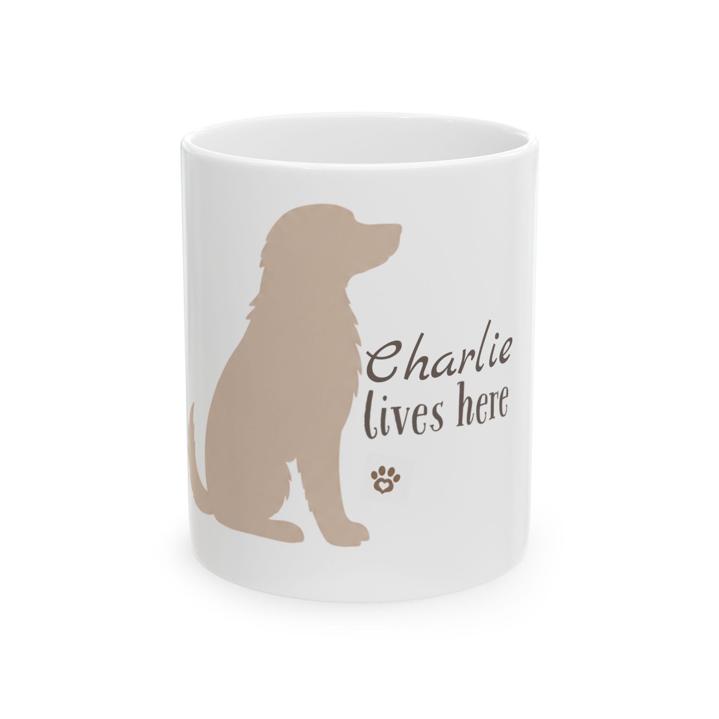 [Pet Name] Lives Here Dog Mug