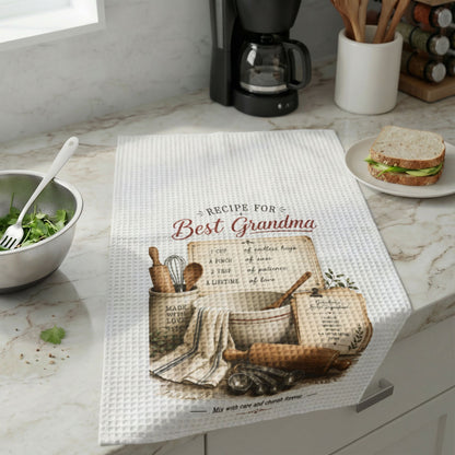 Recipe for Best Grandma Waffle Weave Kitchen Towel