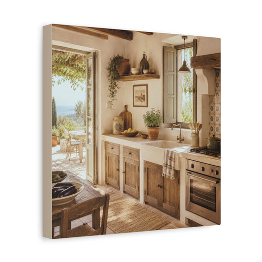 European Kitchen Retreat Canvas Wall Art