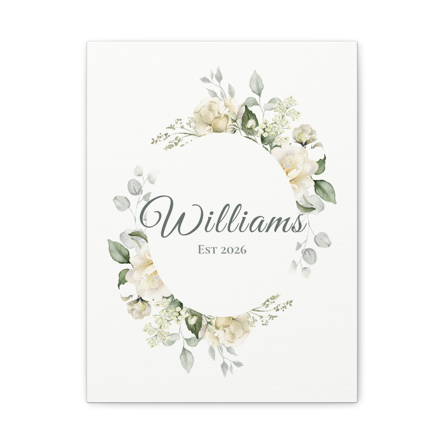Personalized Last Name Canvas Wall Art