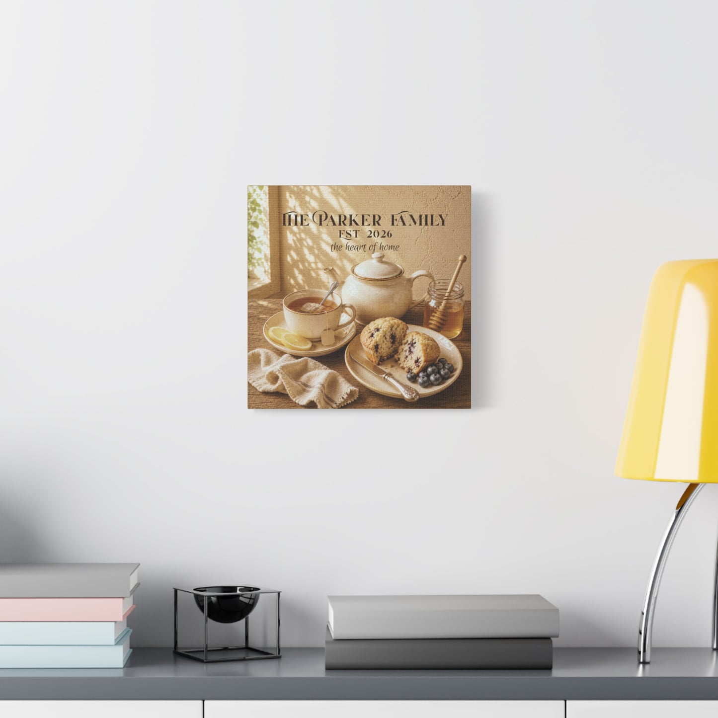 Personalized Morning Tea Canvas Wall Art