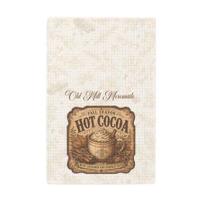 Hot Cocoa Waffle Weave Kitchen Hand Towel