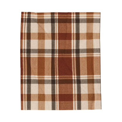 Tobacco + Cream Heritage Plaid Plush Throw