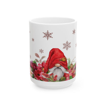 Poinsettia Gnome Mug