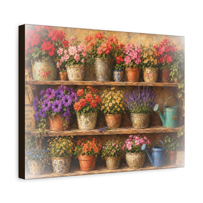 Collected Cottage Garden Canvas Wall Art