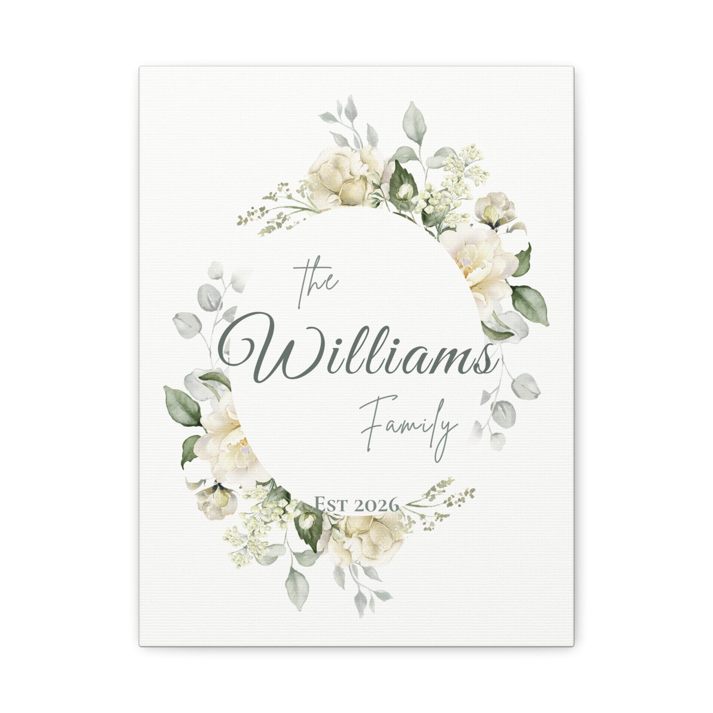 Personalized Family Name Canvas Wall Art