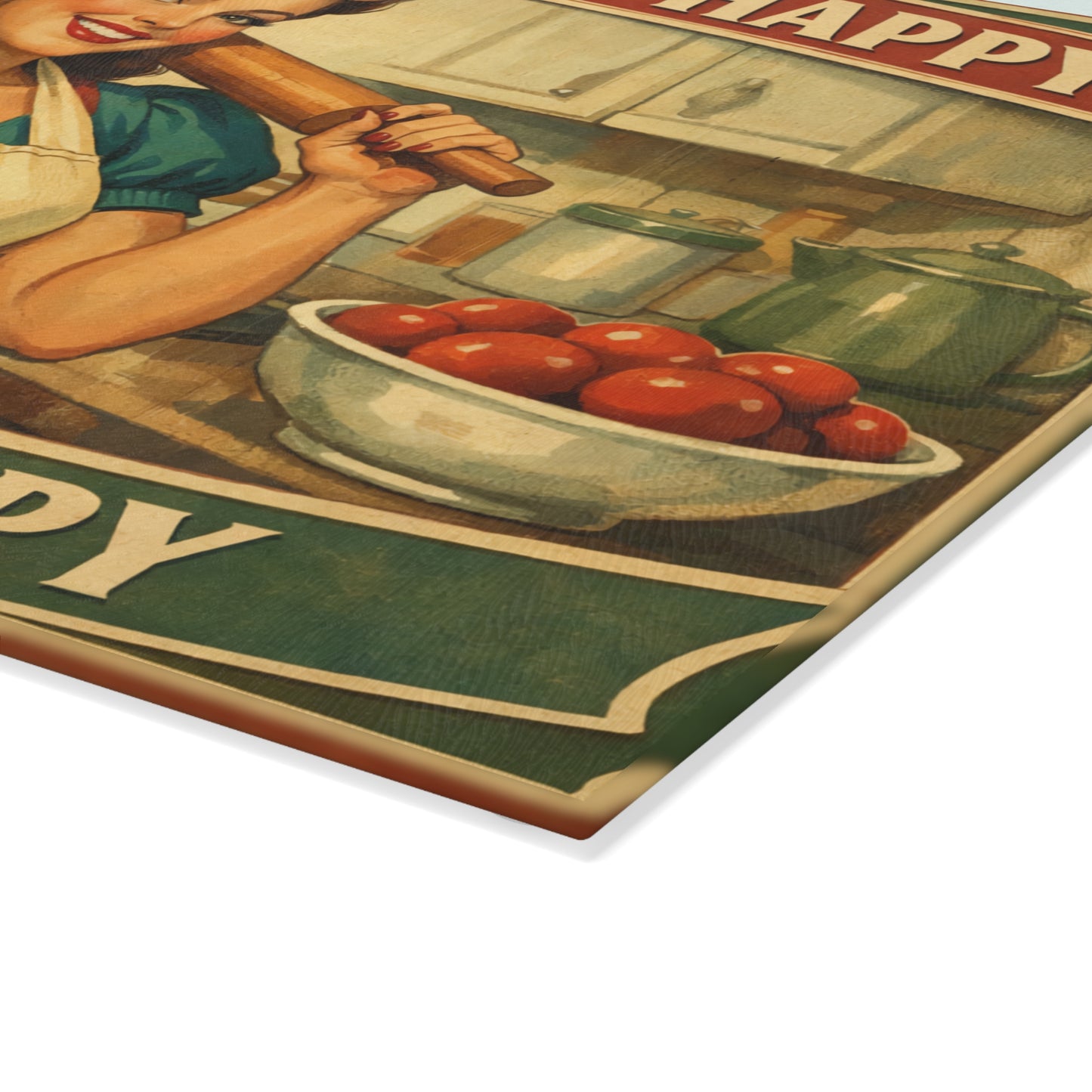 If Momma Ain’t Happy Retro Glass Cutting Board