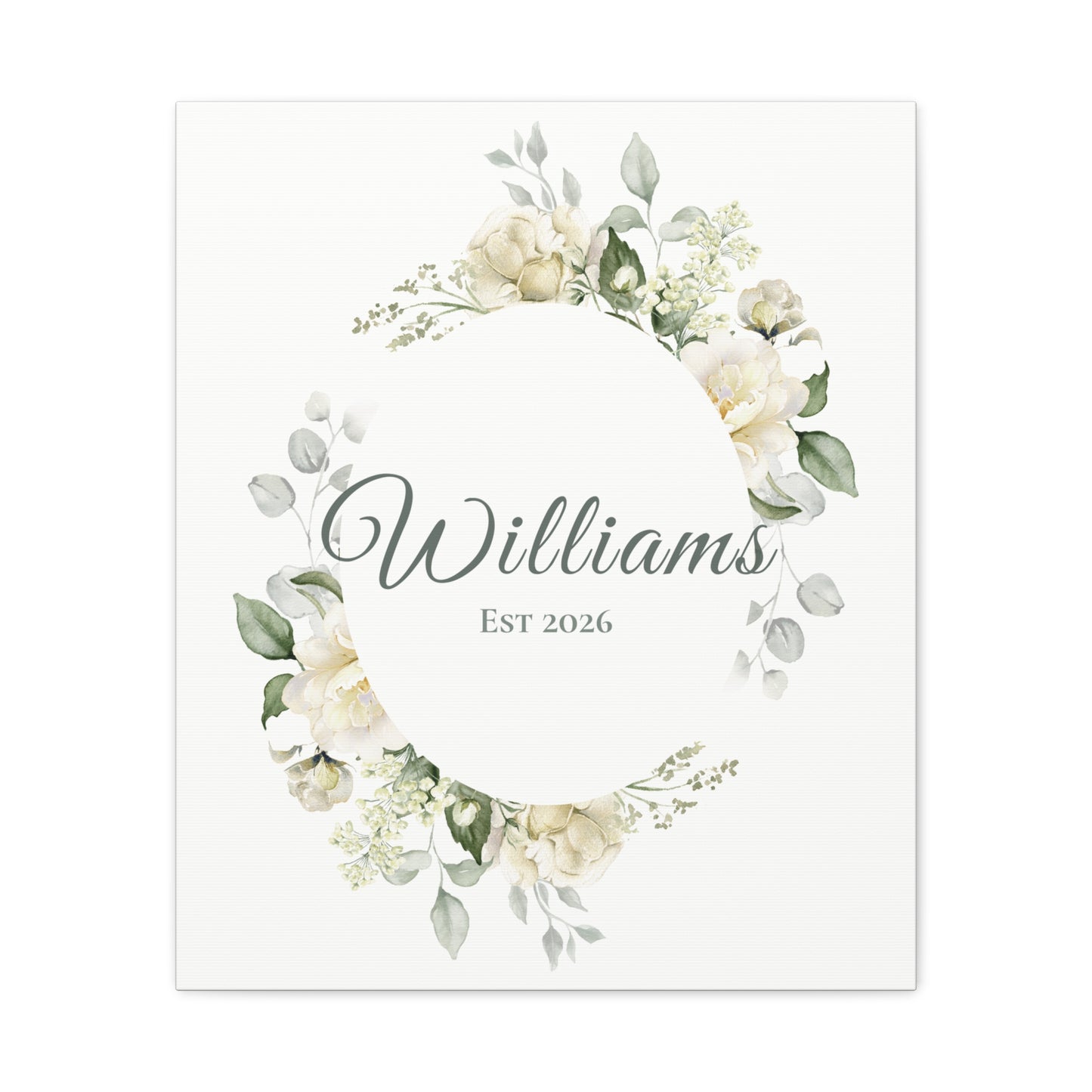 Personalized Last Name Canvas Wall Art